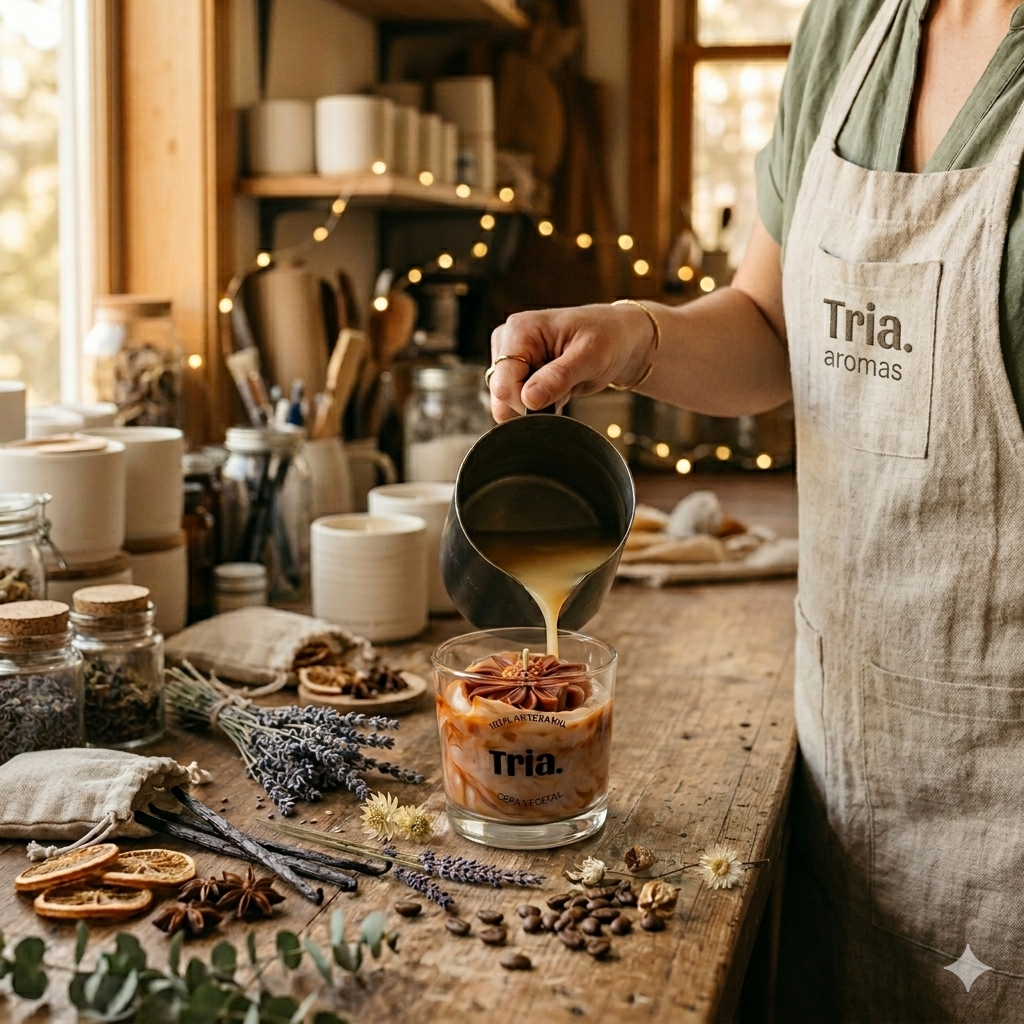 Velas artesanais premium da Tria Aromas - produção artesanal em Bela Vista de Goiás